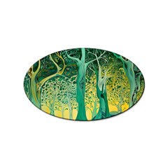 Nature Trees Forest Mystical Forest Jungle Sticker Oval (100 Pack) by Pakjumat