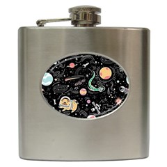 Animals Galaxy Space Hip Flask (6 Oz) by Pakjumat