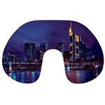 Frankfurt City Skyline Skyscraper Travel Neck Pillow Front