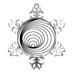 Spiral Eddy Route Symbol Bent Metal Small Snowflake Ornament by Amaryn4rt