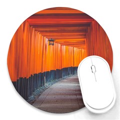 Architecture Art Bright Color Round Mousepad by Amaryn4rt