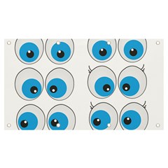 Eyes Comic Cartoon Fun Funny Toon Banner And Sign 7  X 4  by Ndabl3x