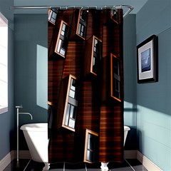 Abstract Architecture Building Business Shower Curtain 36  X 72  (stall)  by Amaryn4rt