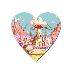 Adventure Time Multi Colored Celebration Nature Heart Magnet