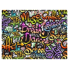 Graffiti Word Seamless Pattern Premium Plush Fleece Blanket (extra Small) by Bedest