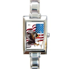 American Eagle Clip Art Rectangle Italian Charm Watch by Maspions