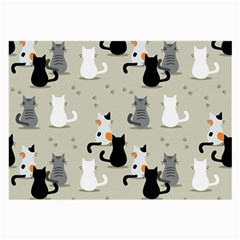 Cute Cat Seamless Pattern Large Glasses Cloth (2 Sides) by Apen