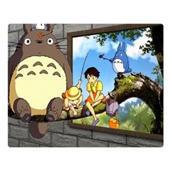 My Neighbor Totoro Two Sides Premium Plush Fleece Blanket (large) by Sarkoni