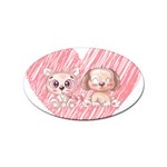 Cat Kitten Feline Pet Animal Cute Sticker (Oval) Front