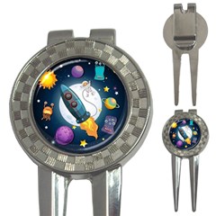 Spaceship Astronaut Space 3-in-1 Golf Divots by Hannah976