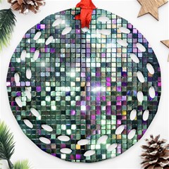 Disco Mosaic Magic Ornament (round Filigree) by essentialimage365