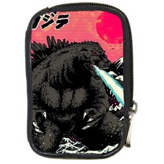 Godzilla Vintage Wave Compact Camera Leather Case by Cendanart