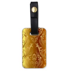 Golden Pattern Vintage Gradient Vector Luggage Tag (one Side) by Ket1n9