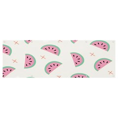 Fresh Watermelon Slices Texture Banner And Sign 12  X 4  by Ket1n9