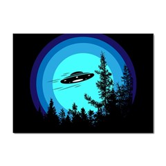 Ufo Alien Night Sky Night Sticker A4 (10 Pack)