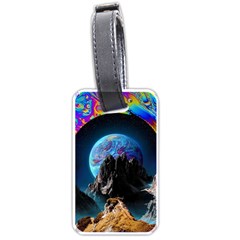 Aesthetic Psychedelic Drawings Art Acid Space Luggage Tag (one Side) by Cendanart