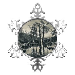 Dry Forest Landscape, Tierra Del Fuego, Argentina Metal Small Snowflake Ornament by dflcprintsclothing