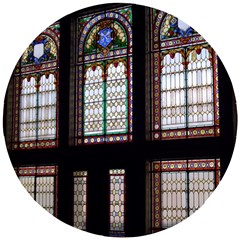 Stained Glass Window Krotoszyn Wooden Puzzle Round by Cendanart