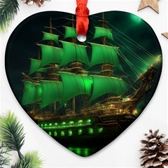 Ship Sailing Ornament (heart) by Proyonanggan