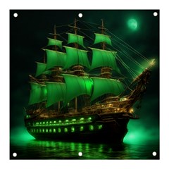 Ship Sailing Banner And Sign 3  X 3  by Proyonanggan