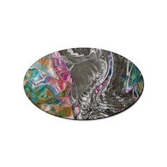 Wing On Abstract Delta Sticker Oval (100 Pack)