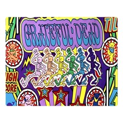 Grateful Dead Two Sides Premium Plush Fleece Blanket (large) by Cemarart