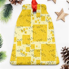 Party Confetti Yellow Squares Ornament (bell) by Proyonanggan