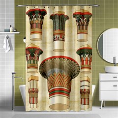 Egyptian Architecture Column Shower Curtain 48  X 72  (small)  by Proyonanggan