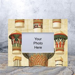 Egyptian Architecture Column White Tabletop Photo Frame 4 x6  by Proyonanggan