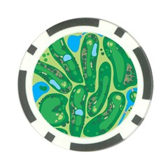 Golf Course Par Golf Course Green Poker Chip Card Guard (10 Pack) by Cemarart