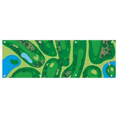 Golf Course Par Golf Course Green Banner And Sign 9  X 3  by Cemarart