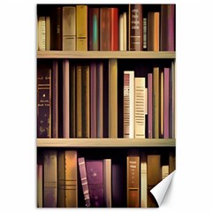 Books Bookshelves Office Fantasy Background Artwork Book Cover Apothecary Book Nook Literature Libra Canvas 12  X 18  by Grandong