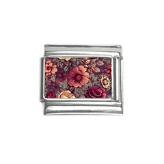 Flowers Pattern Texture Design Nature Art Colorful Surface Vintage Italian Charm (9mm)