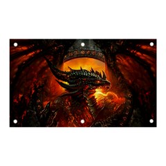 Dragon Fire Fantasy Art Banner And Sign 5  X 3  by Maspions