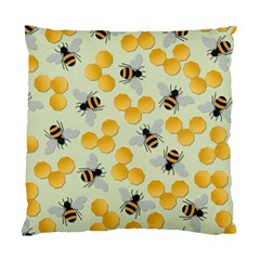 Bees Pattern Honey Bee Bug Honeycomb Honey Beehive Standard Cushion Case (two Sides) by Bedest