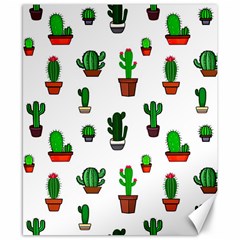 Cactus Plants Background Pattern Seamless Canvas 8  X 10  by Maspions