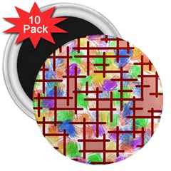 Pattern-repetition-bars-colors 3  Magnets (10 Pack)  by Maspions