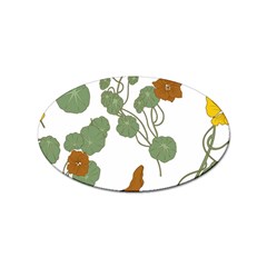 Nasturtium Flower Plant Leaves Sticker Oval (100 Pack)