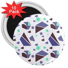 Seamless Pattern Geometric Texture 3  Magnets (10 Pack)  by Maspions