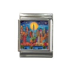 City New York Nyc Skyscraper Skyline Downtown Night Business Urban Travel Landmark Building Architec Italian Charm (13mm)