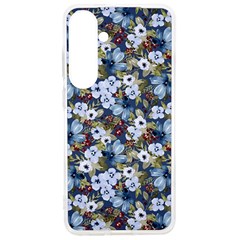 Blue Flowers Dark Blue Flowers Samsung Galaxy S24 Ultra 6 9 Inch Tpu Uv Case