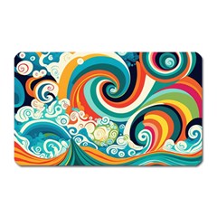 Waves Ocean Sea Abstract Whimsical Magnet (rectangular) by Maspions