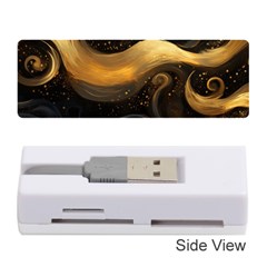 Abstract Gold Wave Background Memory Card Reader (stick) by Maspions