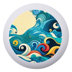 Waves Wave Ocean Sea Abstract Whimsical Dento Box With Mirror by Maspions