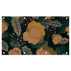 Flower Patterns Pattern Beige Green Banner And Sign 7  X 4  by Proyonanggan