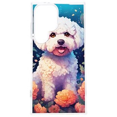 Cute Puppy With Flowers Samsung Galaxy S24 Plus 6 7 Inch Tpu Uv Case