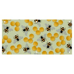 Bees Pattern Honey Bee Bug Honeycomb Honey Beehive Banner And Sign 6  X 3  by Bedest