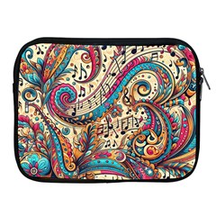 Paisley Print Musical Notes Apple Ipad 2/3/4 Zipper Cases by RiverRootz