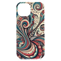 Paisley Print Musical Notes6 Iphone 15 Plus Black Uv Print Pc Hardshell Case