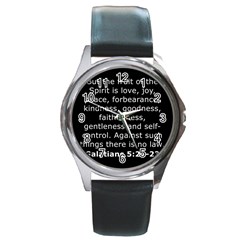 Galatians 5 Round Metal Watch by RiverRootz